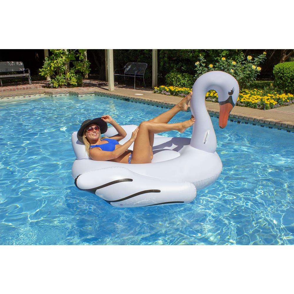 Giant Inflatable Black Swan Pool Float-Free Gift->Swimming Cap~Aussie Floaties 