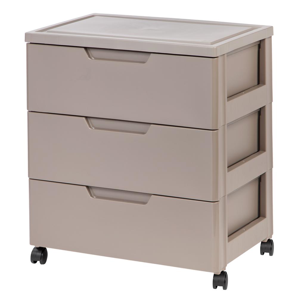 IRIS 23.5 in. x 24.133 in. Tan Drawer Wide Chest121992 The Home Depot