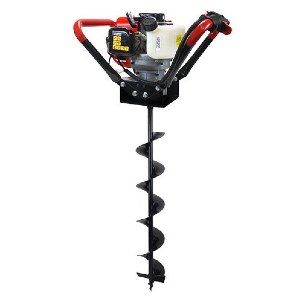 Xtremepowerus 55 Cc 1 Man Post Hole Digger With 4 In Earth Auger Bit Kit045 H The Home Depot