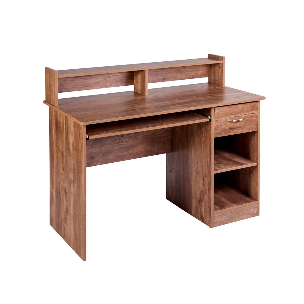 Onespace Essential Classic Oak Computer Desk With Pull Out