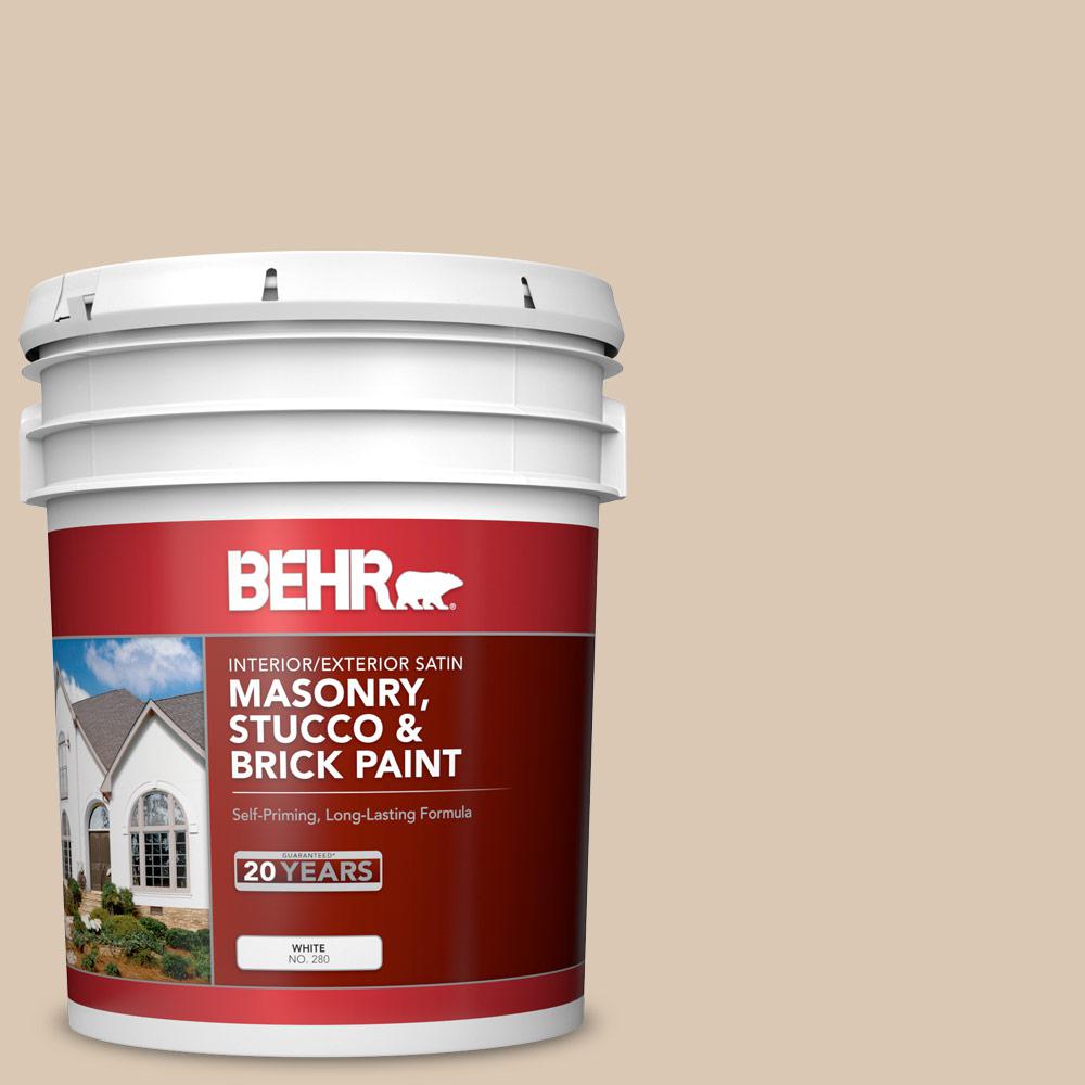 BEHR 5 gal. MS41 Sandstone Beige Satin Interior/Exterior Masonry