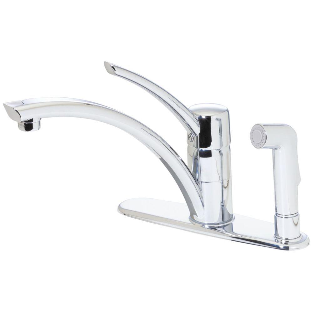 UPC 038877558584 product image for Pfister Parisa Single-Handle Standard Kitchen Faucet with SWide Sprayer in Polis | upcitemdb.com