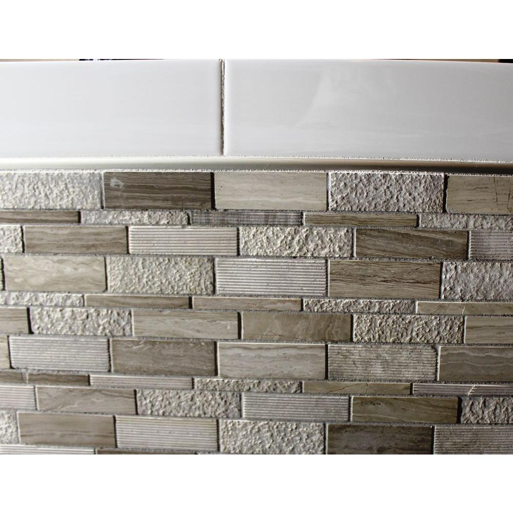 Custom Building Products Satin Nickel Anodized 3 8 In X 98 1 2 In
