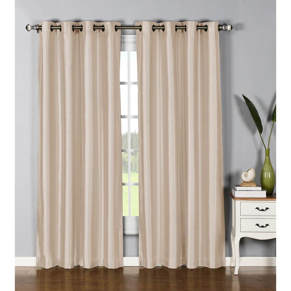 Window Elements Semi Opaque Jane Faux Silk 54 In W X 95 In L