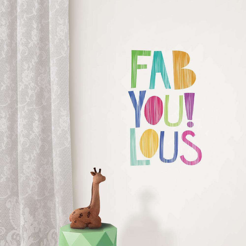 WallPOPs MultiColor FabYoulous Wall Quote DecalsDWPQ2708 The Home Depot