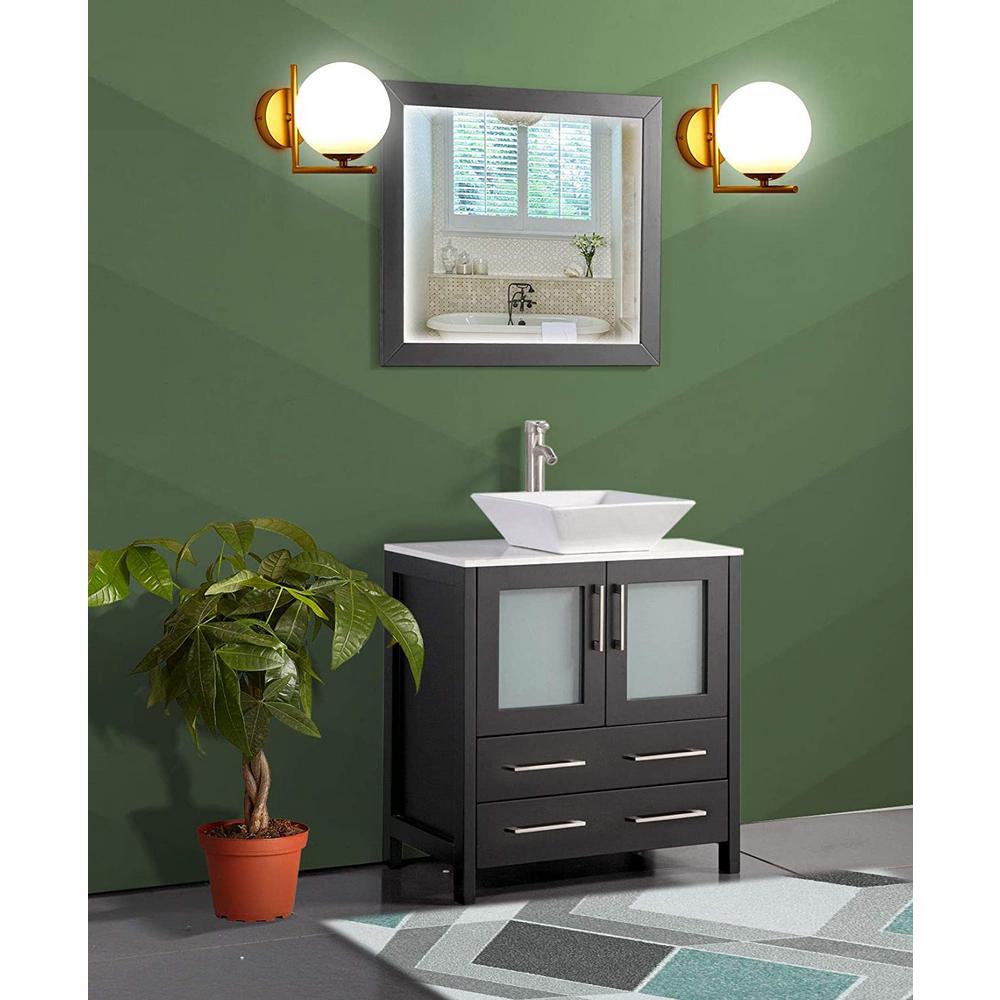 Vanity Art Ravenna 30 In W X 18 5 D 36 H Bathroom Espresso With Single Basin Top White Ceramic And Mirror Va3130e The Home Depot - Karson 36 Single Bathroom Vanity Set With Mirror Vanity Art Ravenna 30 In W X 18 5 D 36 H Bathroom Espresso With Single Basin Top White Ceramic And Mirror Va3130e The Home Depot - Karson 36 Single Bathroom Vanity Set With Mirror