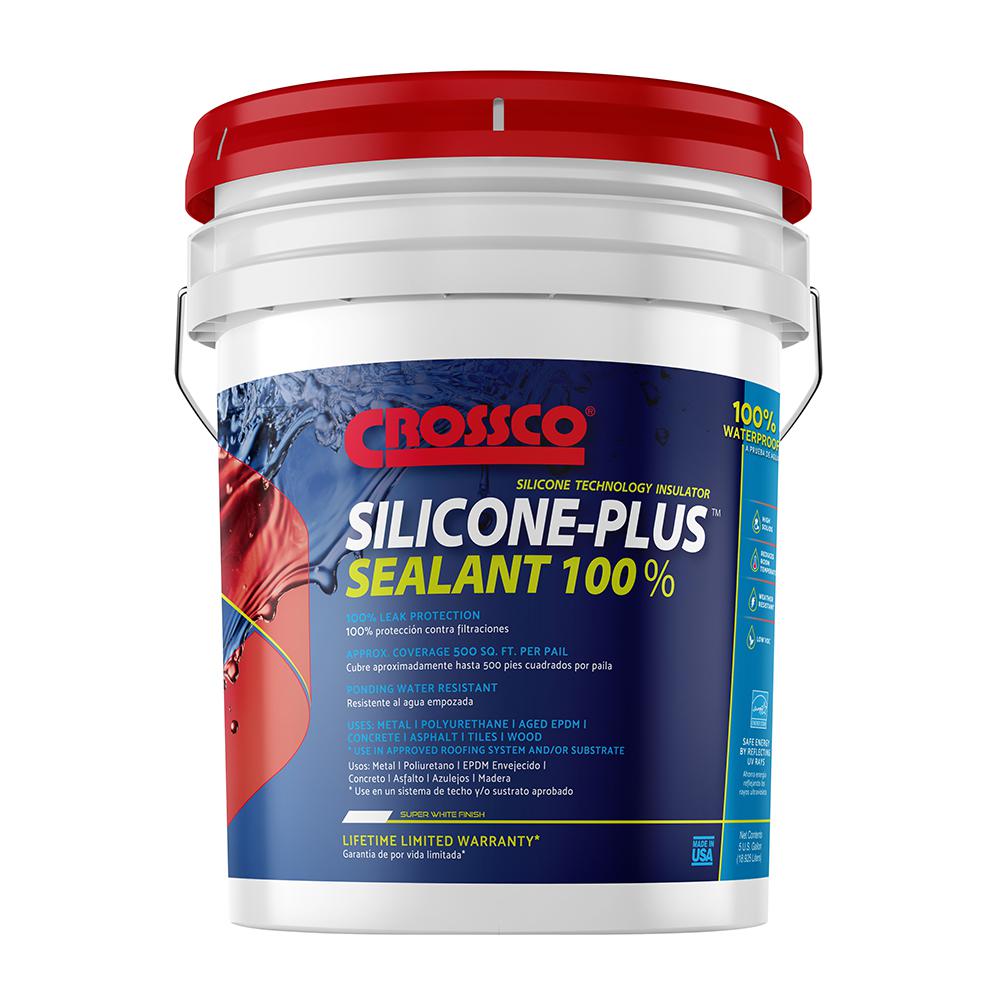 Crossco Silicone Plus Roof Sealant 100 Silicone 5 Gal Rs400 2 The Home Depot