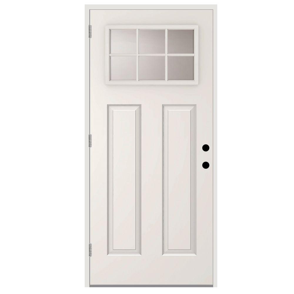 63 Great Prehung right hand outswing exterior door 