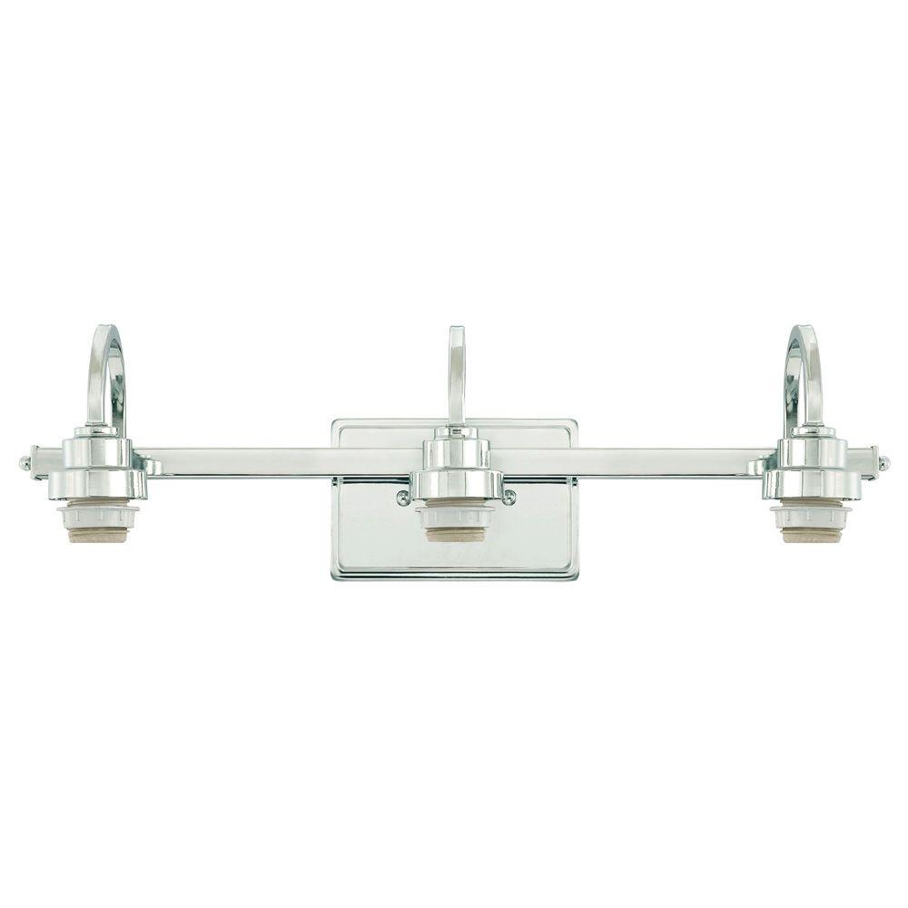 Westinghouse 3 Light Chrome Wall Mount Bath 6310600 The Home Westinghouse 3 Light Chrome Wall Mount Bath