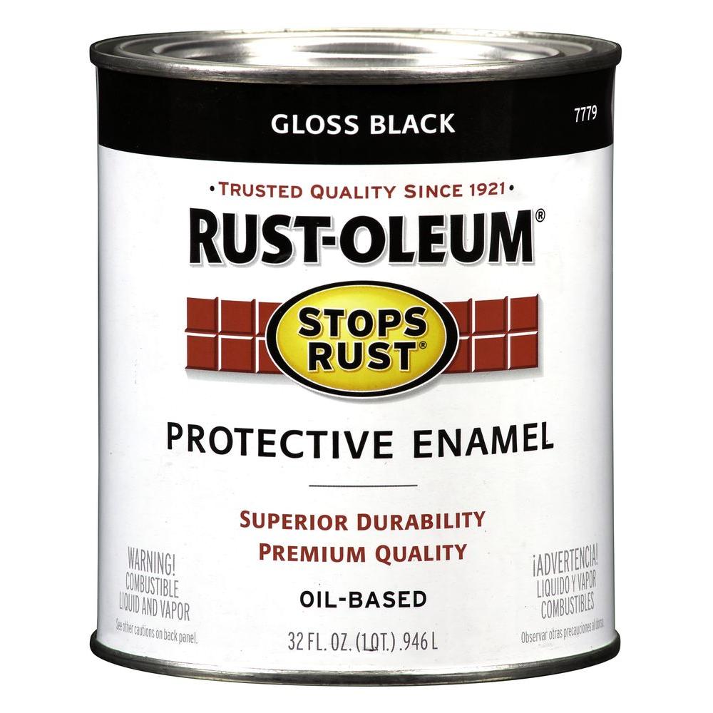 Rustoleum Satin Black Oil Based Paint Gallon