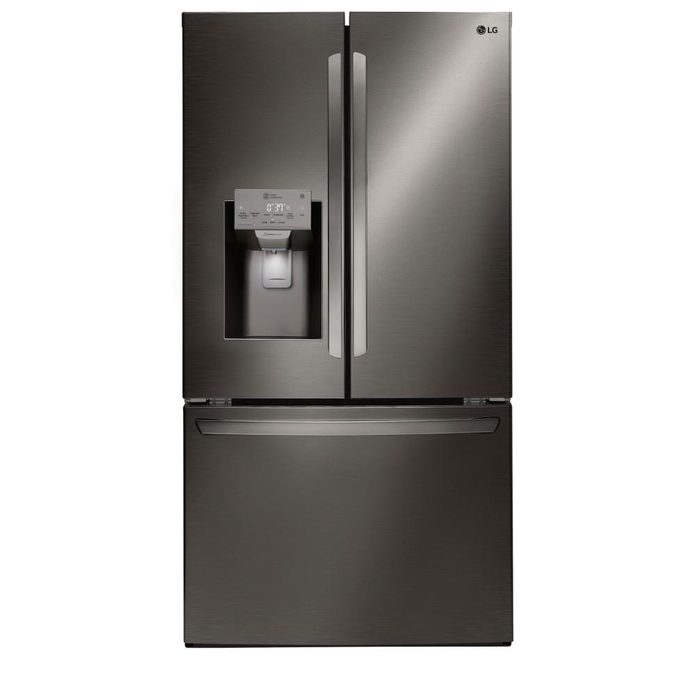 LG Electronics 22 cu. ft. French Door Smart Refrigerator with Wi-Fi Enabled in Black Stainless Steel, Counter Depth, PrintProof Black Stainless Steel was $2749.0 now $1698.0 (38.0% off)