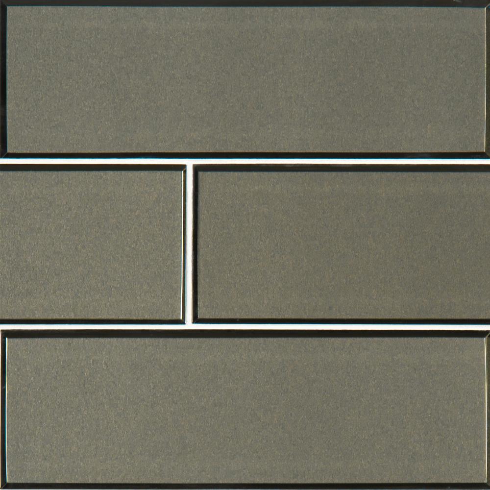 Msi Metallic Gray 4 In X 12 Gl Wall Tile 5 Sq Ft Case Msi Metallic Gray 4 In X 12 Gl