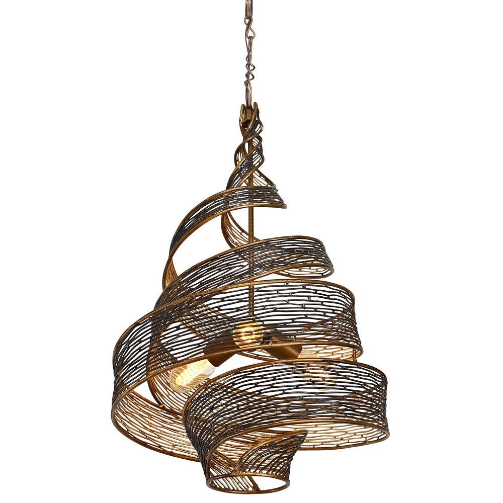Varaluz Flow 3 Light Hammered Ore Wrapped Pendant 240p03ho The Flow 3 Light Hammered Ore Wrapped Pendant