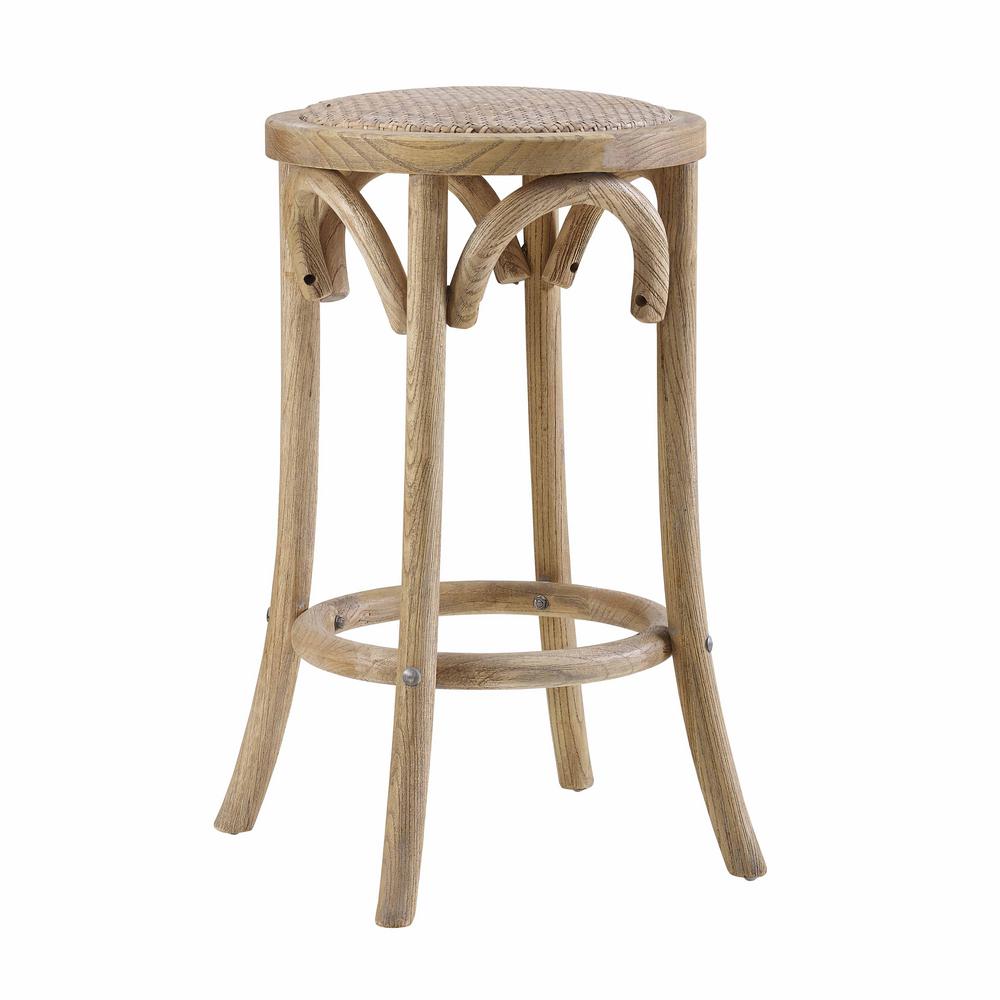 Counter 24 27 Round Seat Wicker Bar Stools Kitchen Bradford Brown Rattan Seat Backless Counter Stool