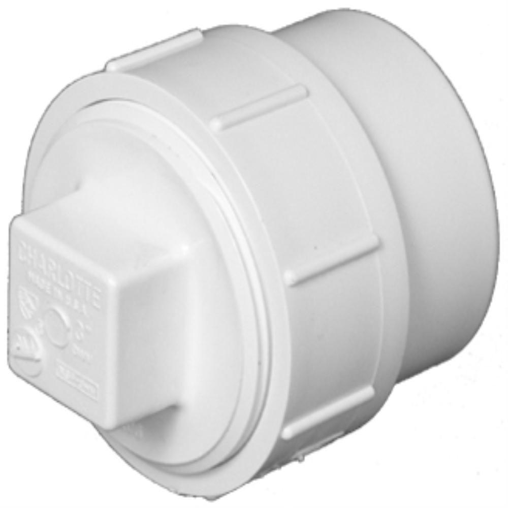 Charlotte Pipe 6 in. DWV PVC FTG Cleanout Adapter with Plug-PVC 00105X