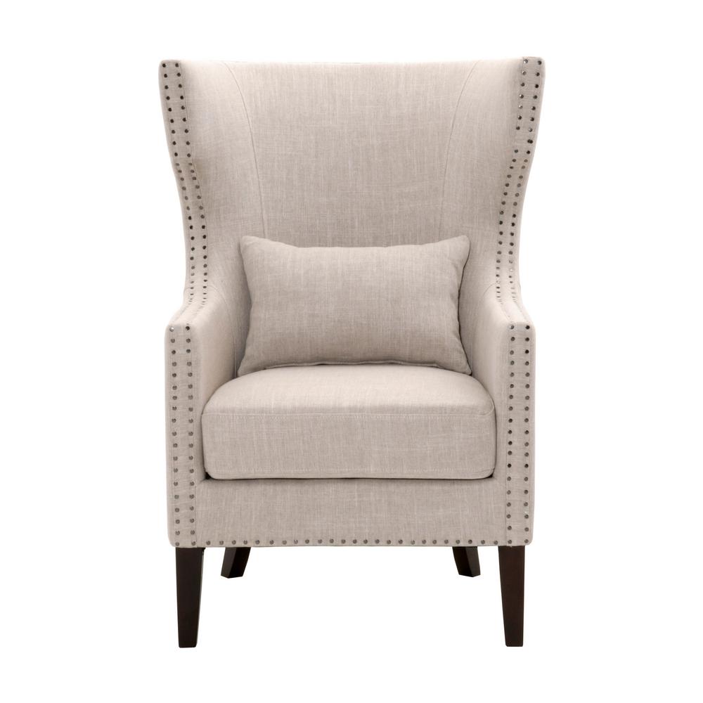 Club Chair Home Decorators Collection Accent Chairs Bentley Birch Neutral Upholstered Arm Chair