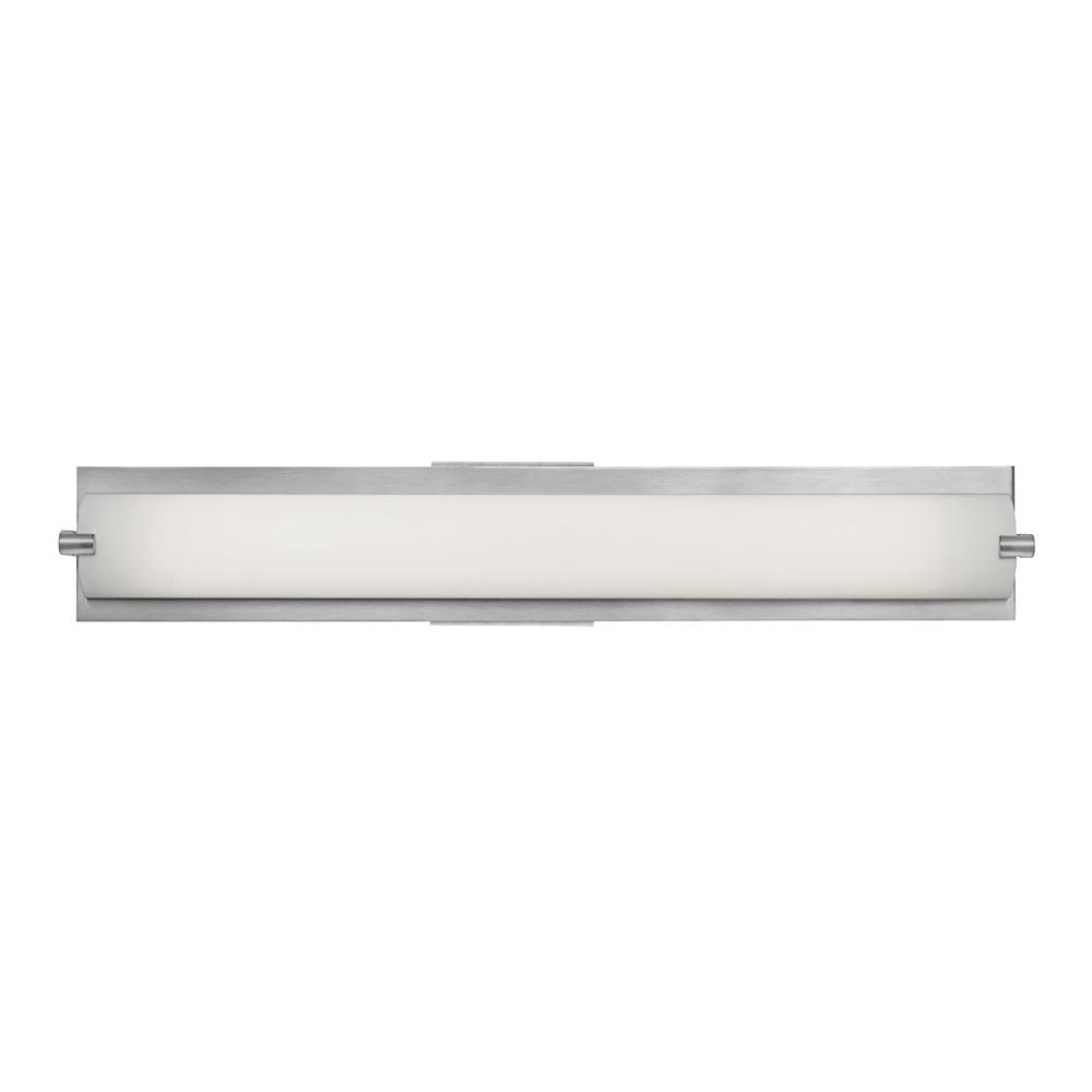 Access Lighting Geneva 30 Watt Brushed Steel Integrated Led Bath Light Access Lighting Geneva 30 Watt Brushed Steel Integrated Led Bath Light