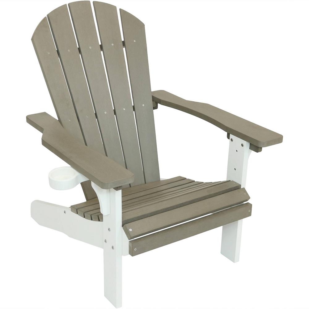 Sunnydaze Decor All-Weather Adirondack Patio Chair with 2 ...
