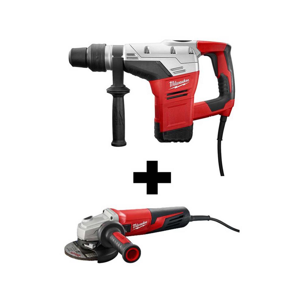 Milwaukee 10.5 Amp Corded 19/16 in. SDSMax Rotary Hammer Kit with Free 5 in. Small Angle