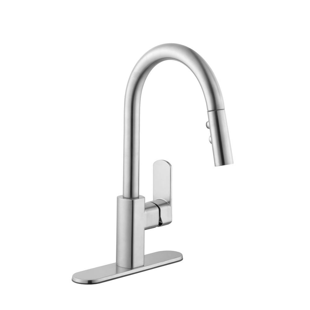 Schon 7500 Series Single Handle Pull Down Sprayer Kitchen Faucet