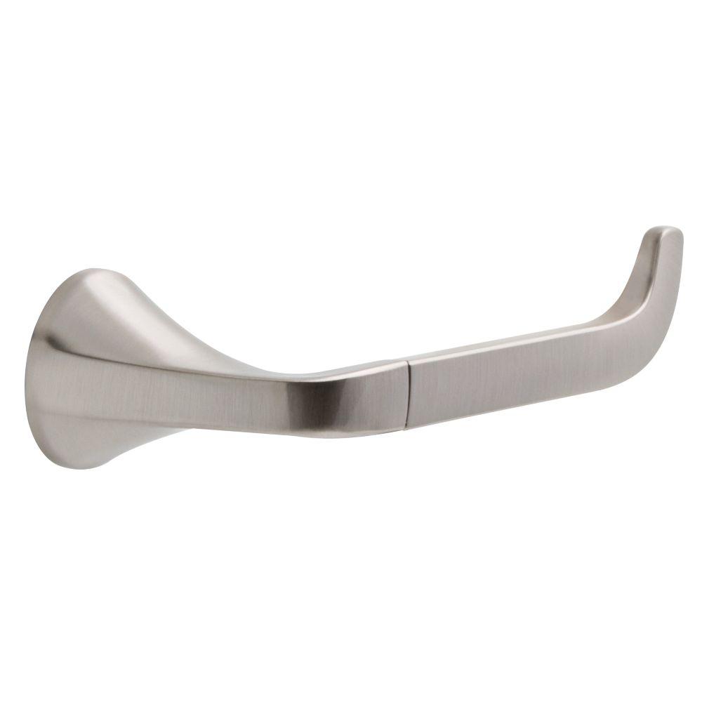 Delta Tolva Single Post Toilet Paper Holder In Spotshield Brushed Delta Tolva Single Post Toilet Paper Holder In Spotshield Brushed Nickel