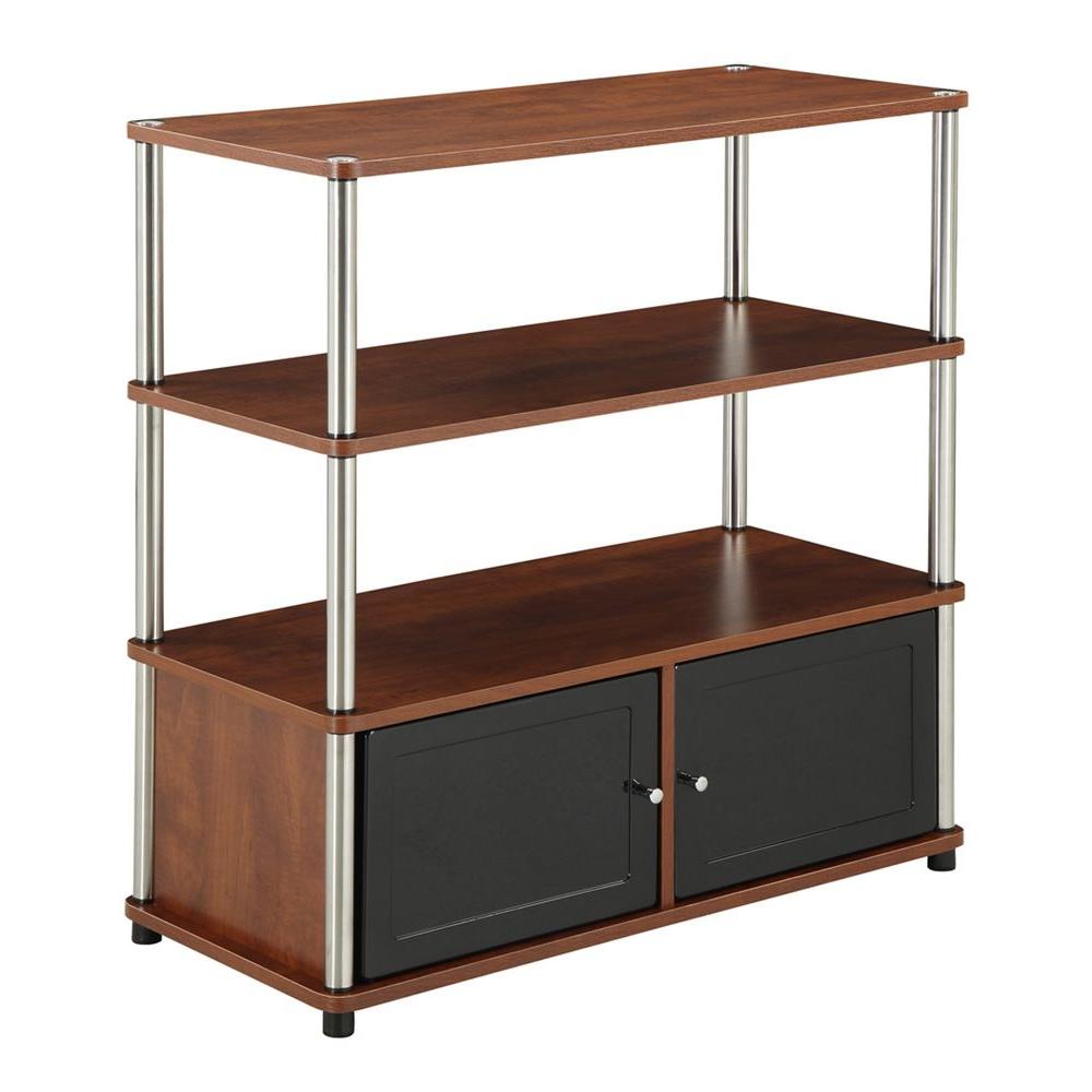 Convenience Concepts Designs2go Cherry Storage Entertainment Center Convenience Concepts Designs2go Cherry Storage Entertainment Center