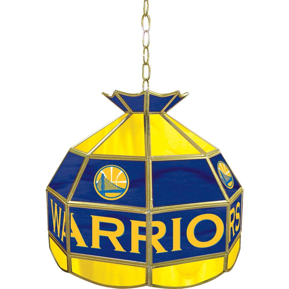 Trademark Golden State Warriors Nba 16 In Nickel Hanging Style Lamp