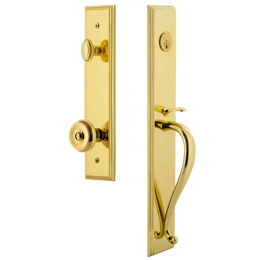 Grandeur Carre Lifetime Brass 1 Piece Dummy Door Handleset With S