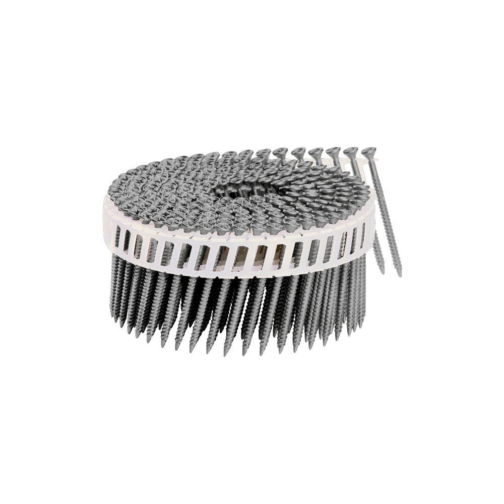 Scrail 13/4 in. x 1/9 in. 15Degree Grey Plastic Sheet Coil Torx Head Nail Screw Fastener