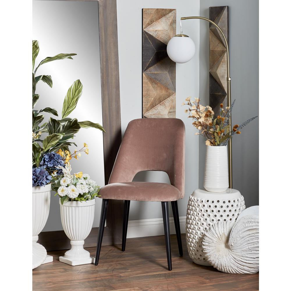Slipper Chair Dining Chairs Kitchen Room Furniture Light Brown Wood And Fabric Cushioned Dining Chair