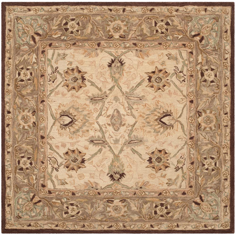 Safavieh Anatolia Ivory Brown 8 Ft X Square Area Rug