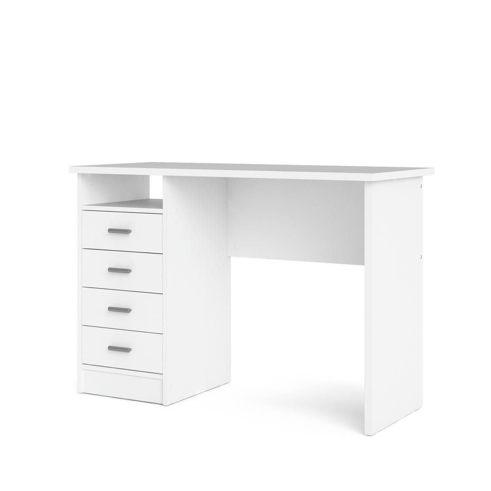 Featured image of post Small Desk With Drawers White : A top drawer is perfect for pens and pencils.
