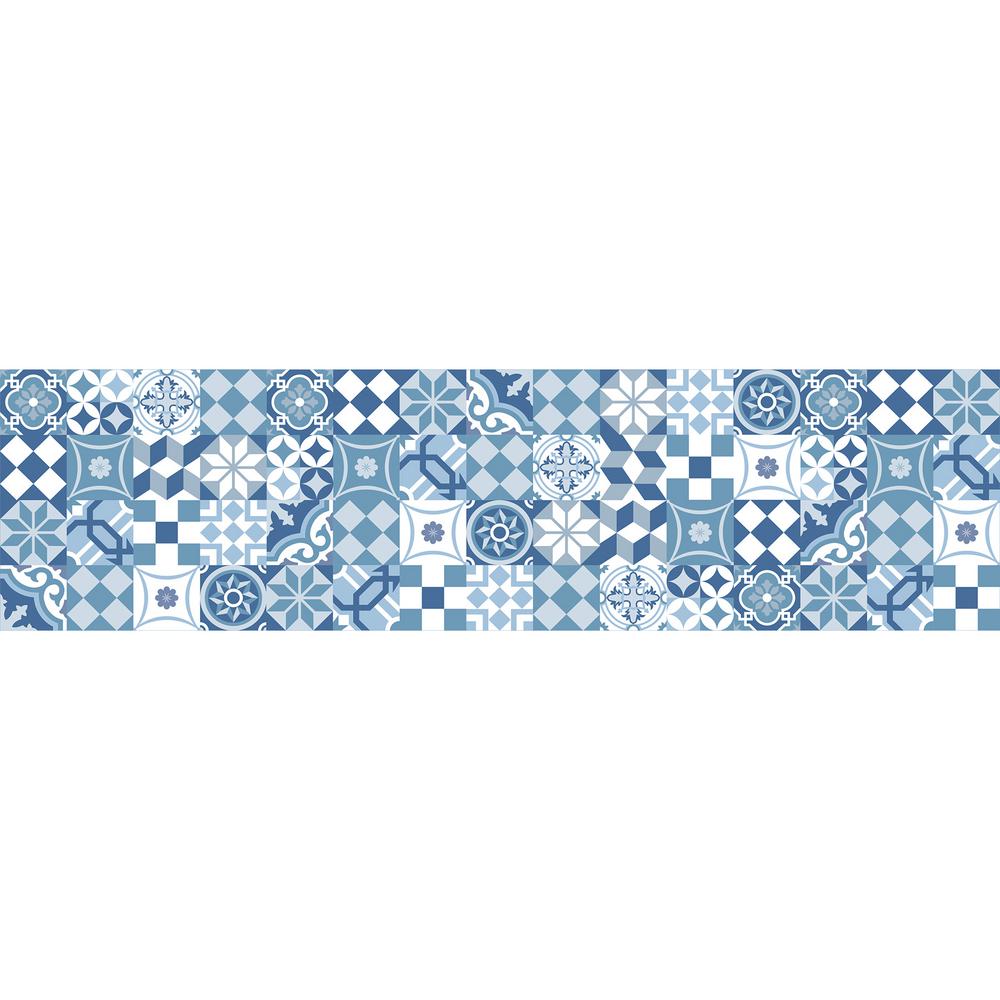 Home Decor Line Blue Cementine L And Stick Backsplash Wall Home Decor Line Blue Cementine L And