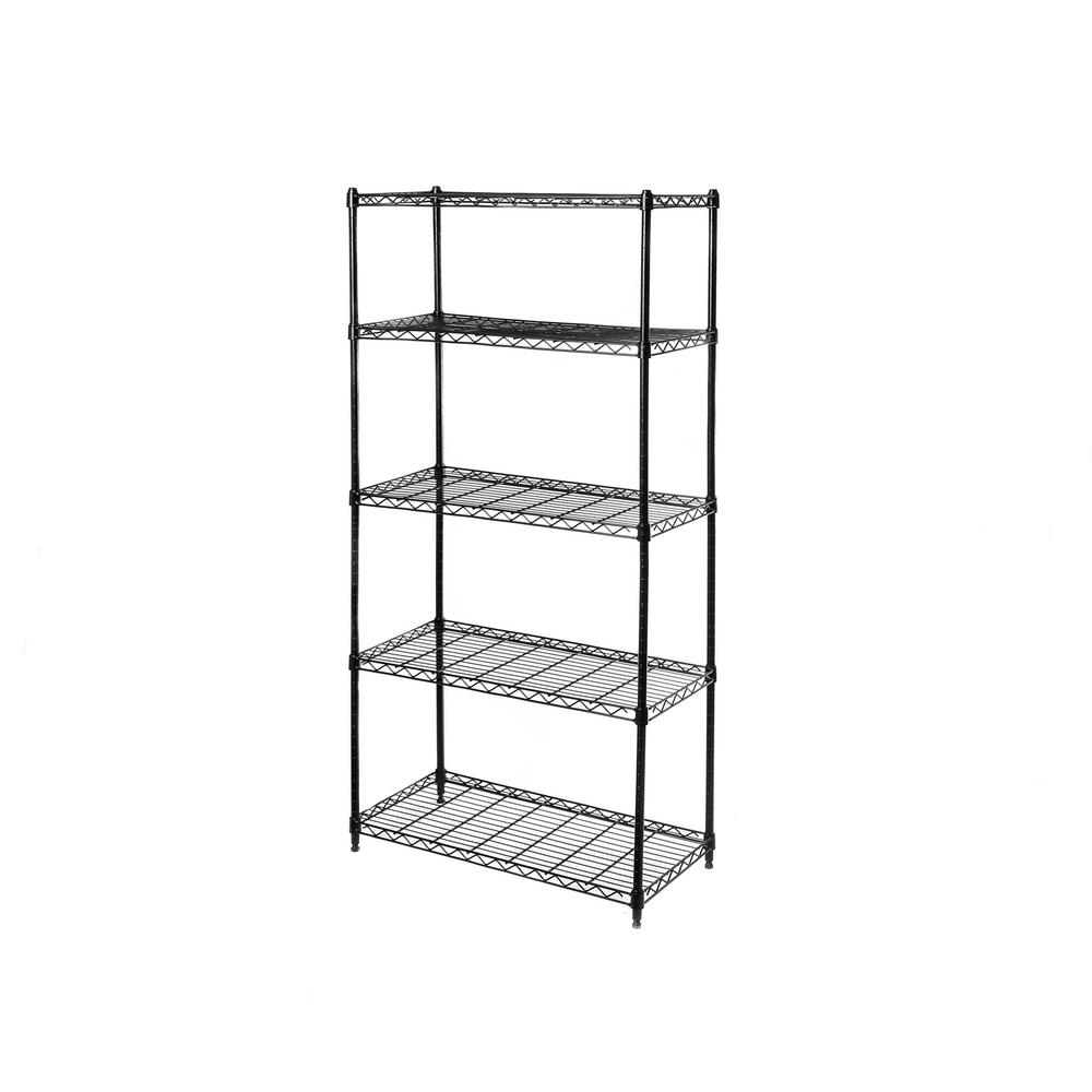 14/" D x 30/" W x Seville Classics 4-Tier UltraZinc Steel Wire Shelving//w Wheels