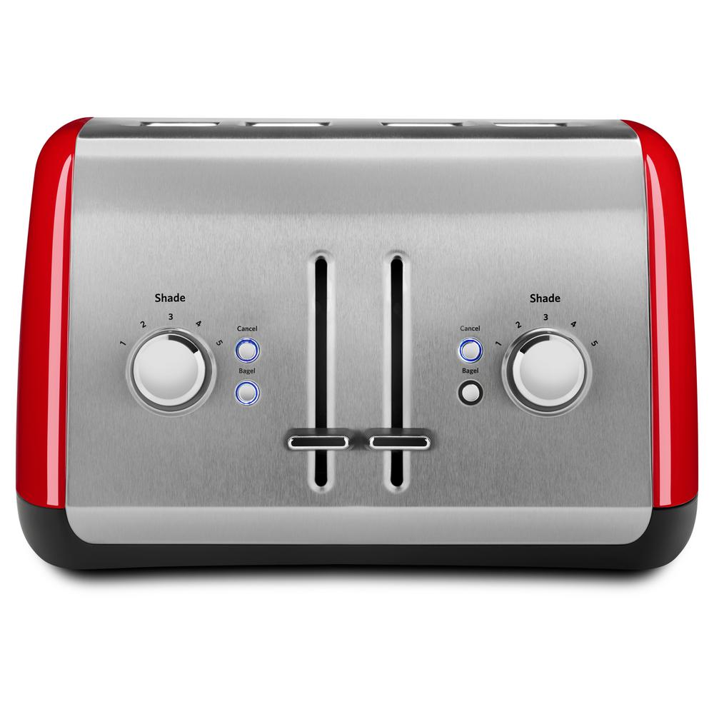 KitchenAid Empire 4Slice Red Wide Slot Toaster with Crumb Tray