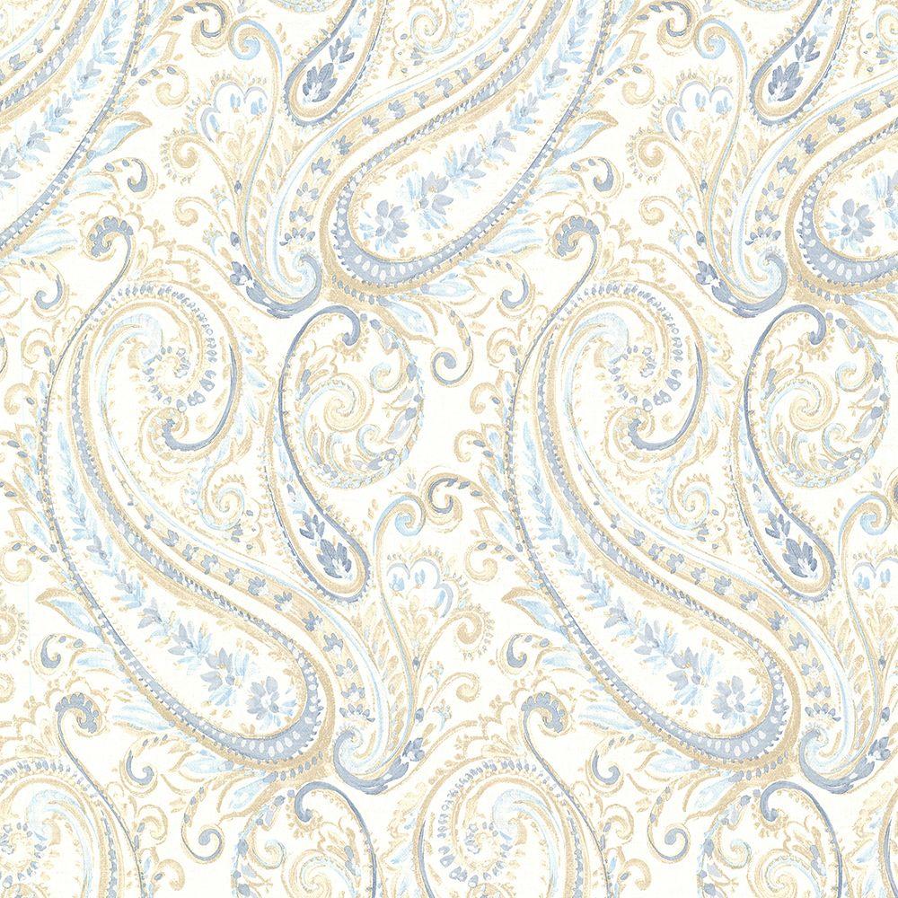Brewster Penelope Blue Paisley Wallpaper 2686 22043 The Home Depot Brewster Penelope Blue Paisley