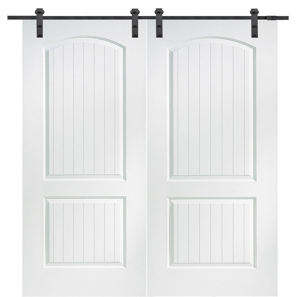 Mmi Door 72 In X 80 In Primed Composite Santa Fe Smooth Surface Solid Core Double Door With 2147