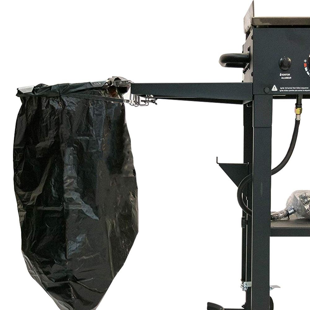 Yukon Glory Stainless Steel Portable Trash Bag Holder Ideal Accessory For Grilling Barbecuing And Tailgating