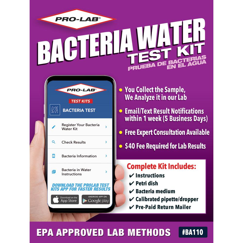Bacteria In Water Test Kit To Detect Dangerous Coliform And E Coli Bacteria In Your Water Ba110 The Home Depot