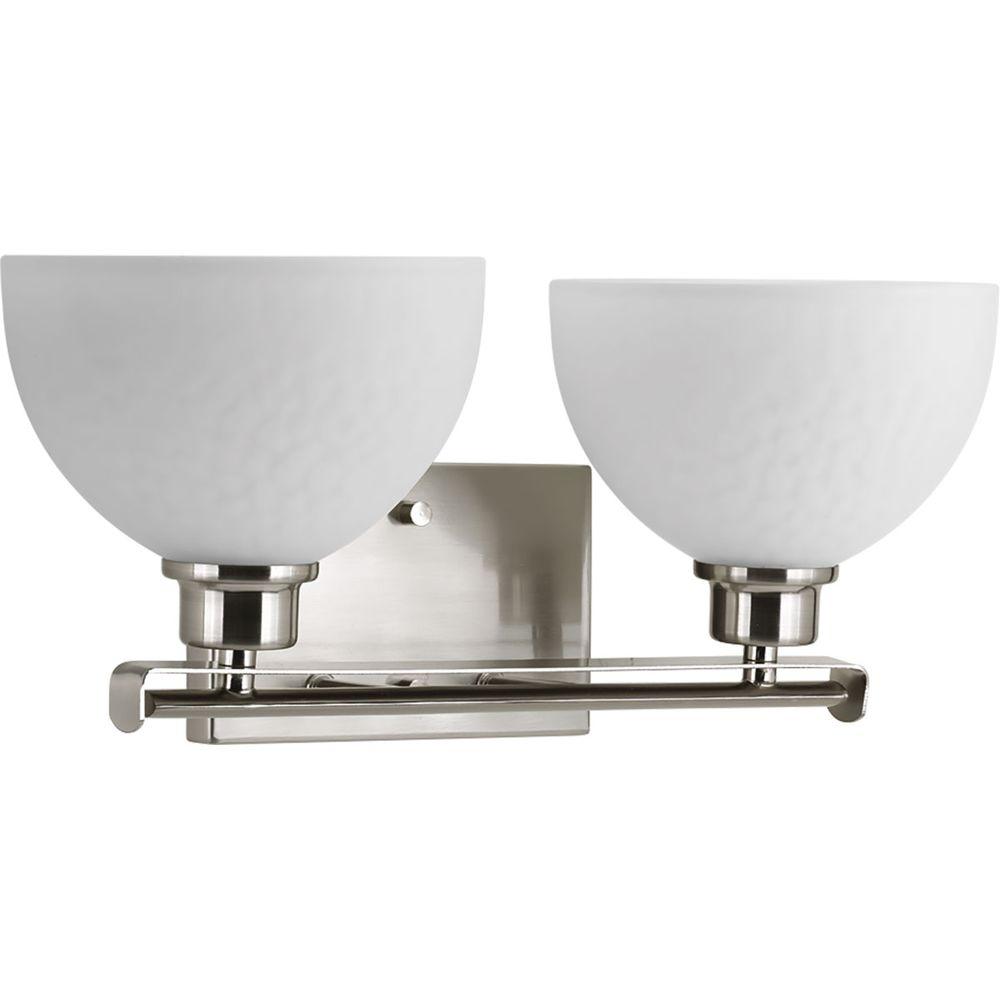 Progress Lighting Legend Collection 2Light Brushed Nickel Bathroom