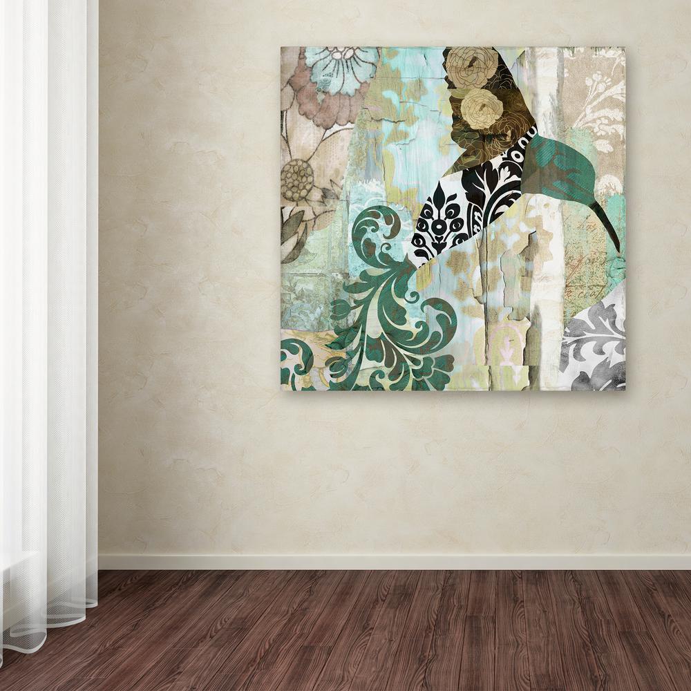 Trademark Fine Art 35 In X 35 In Hummingbird Batik I By Color