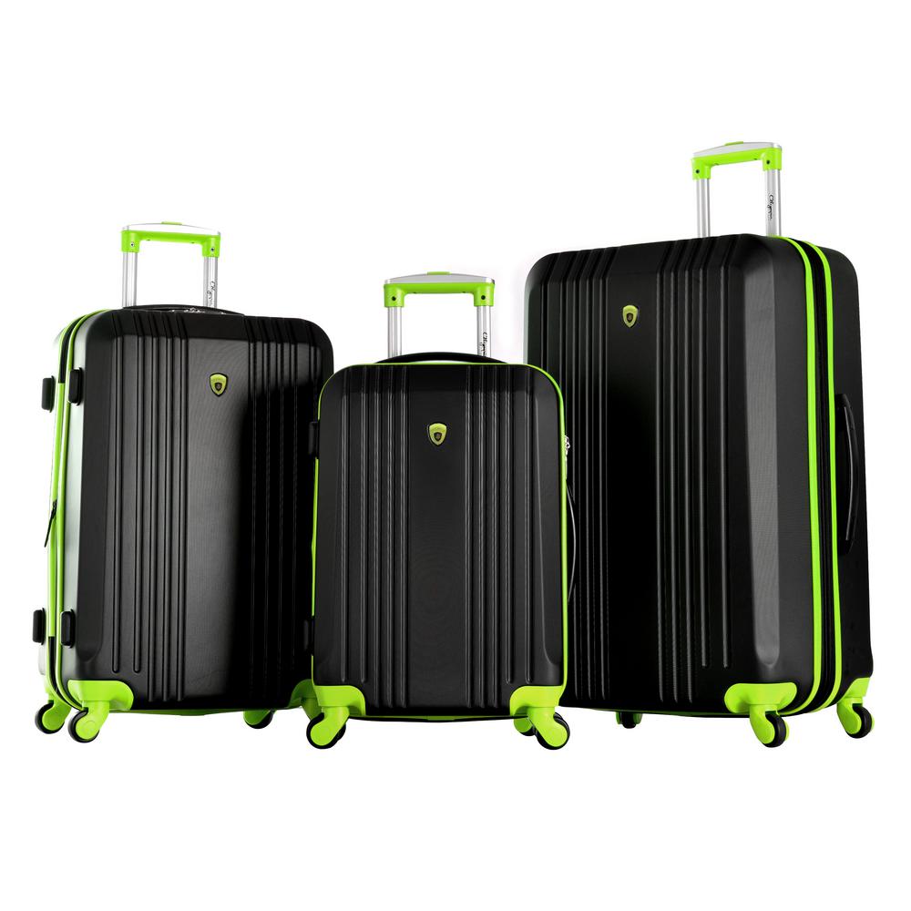 lime green luggage sets