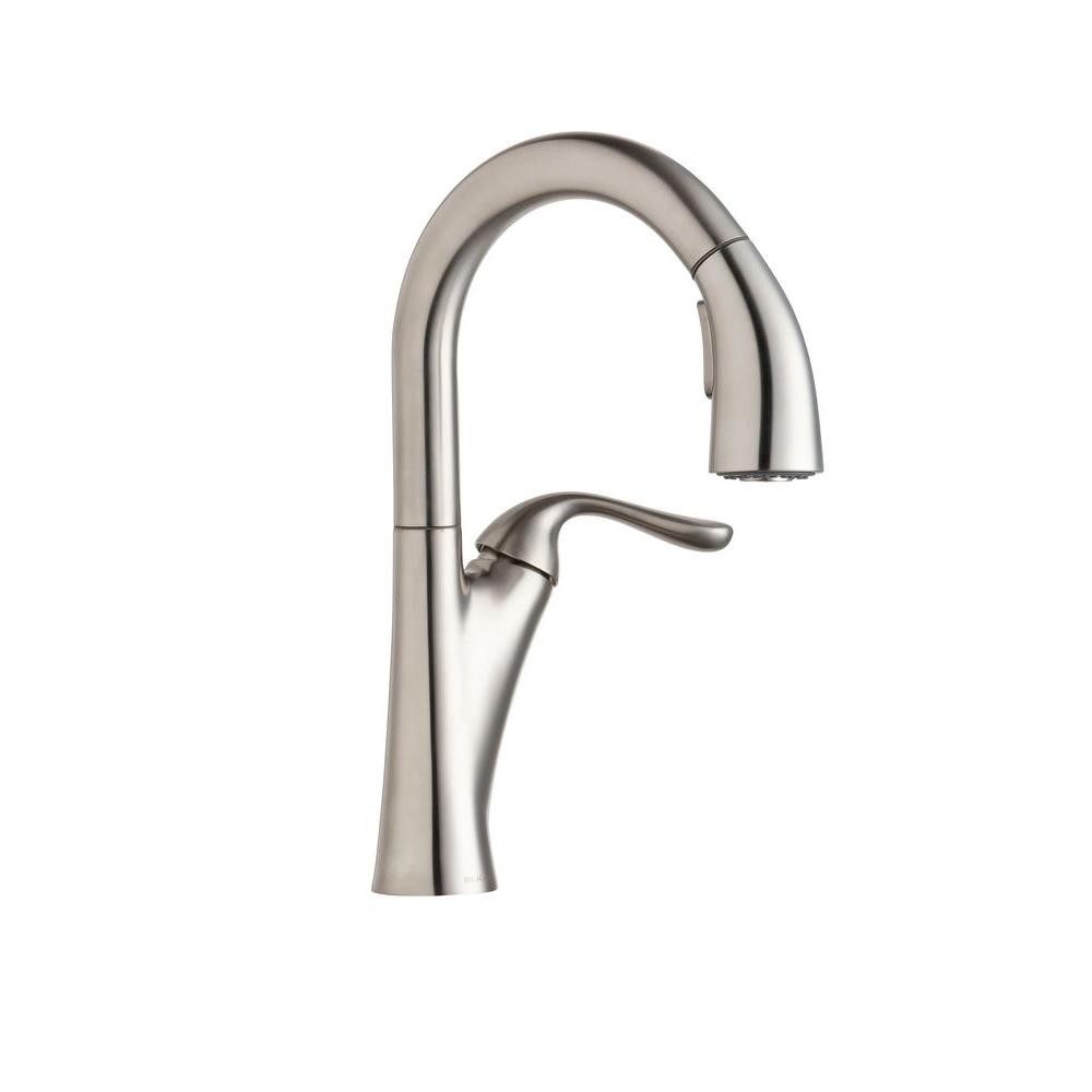 Elkay Harmony Single Handle Bar Faucet With Pull Down Sprayer In Rous Steel