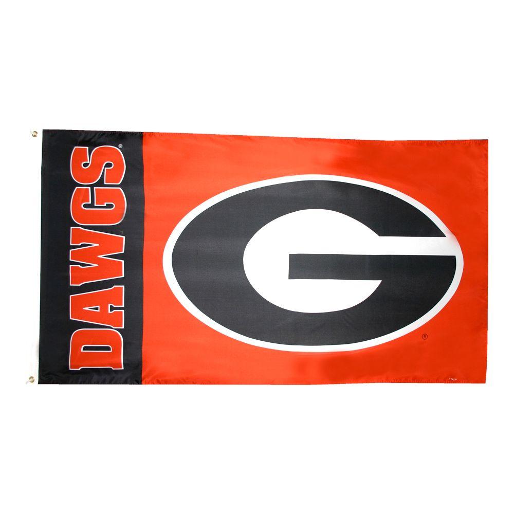 Polyester Georgia Dawgs Flag-1427 - The Home Depot
