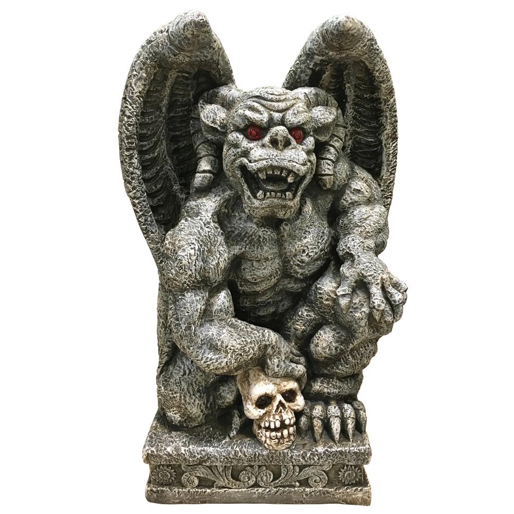  Home Accents Holiday 30in H Gargoyle Holding Skull with 