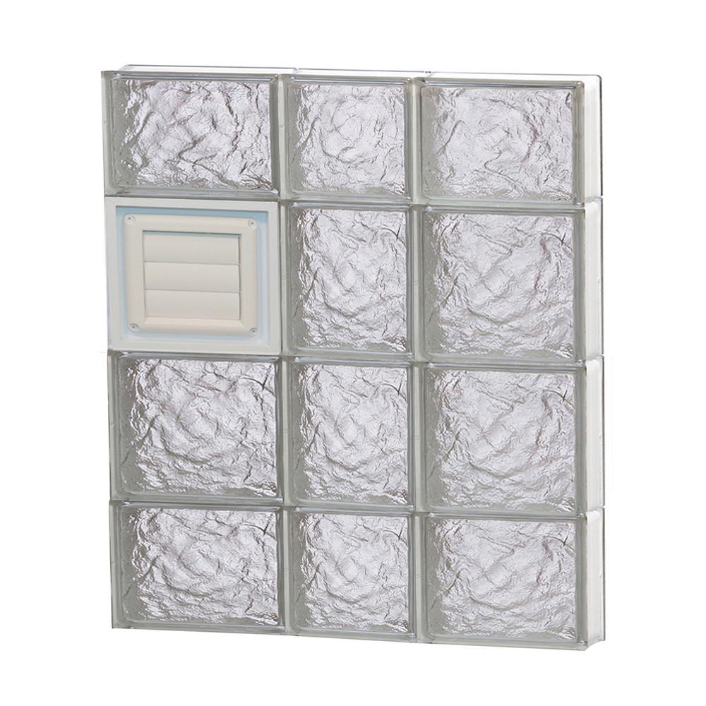 Clearly Secure 2125 In X 27 In X 3125 In Ice Pattern Frameless Glass Block Window With 2073