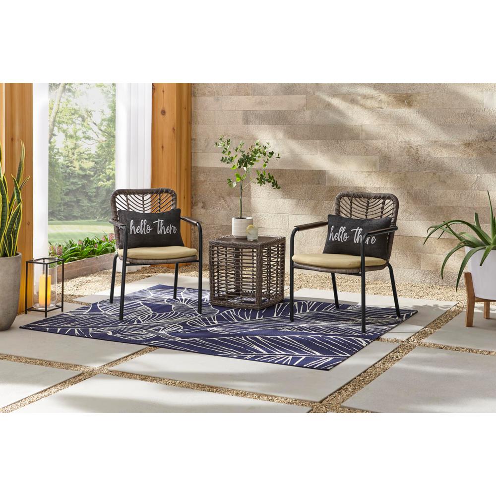 StyleWell Paden 3Piece Wicker Outdoor Patio Bistro Set with Grey