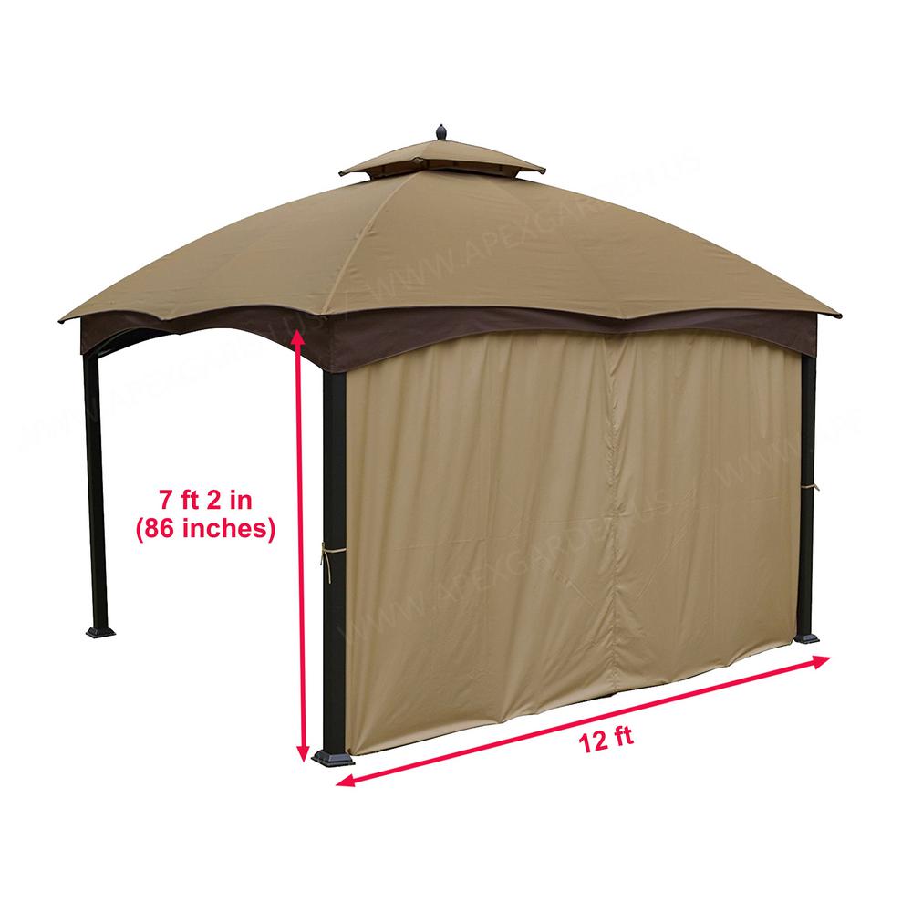 Apex Garden Universal 12 Ft Gazebo Privacy Curtain Side Wall Panel Gf 12s004b P The Home Depot - Metal Garden Gazebo With Curtain Sidewalls Apex Garden Universal 12 Ft Gazebo Privacy Curtain Side Wall Panel Gf 12s004b P The Home Depot - Metal Garden Gazebo With Curtain Sidewalls
