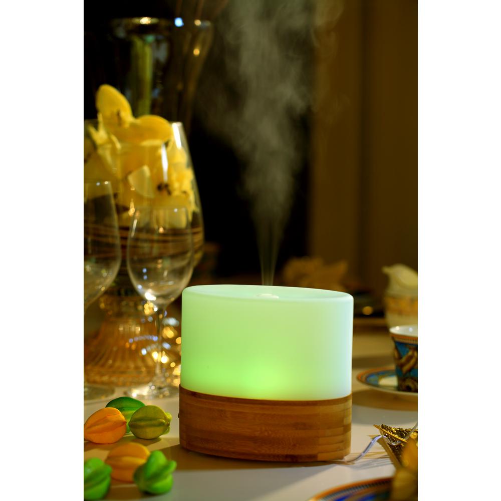 SPT 100mL Ultrasonic Aroma Diffuser/Humidifier with Bamboo BaseSA070 The Home Depot