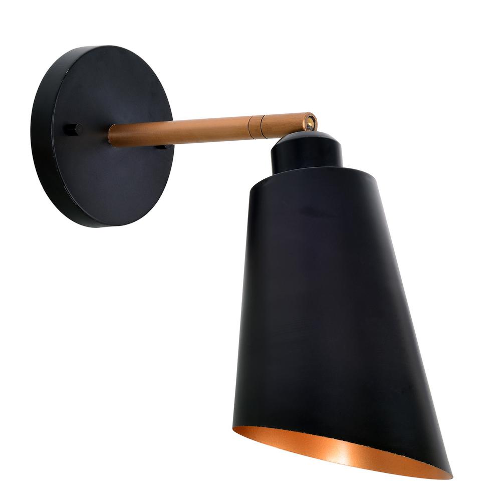 black modern sconce